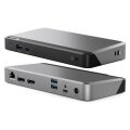 Alogic DUPRMX2-100 - Kabelgebunden - USB 3.2 Gen 1 (3.1 Gen 1) Type-C - 135 W - 3,5 mm - 1000 Mbit/s - Grau - Schwarz
