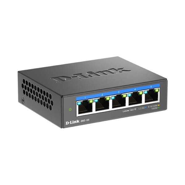 D-Link 5-Port 2.5G Multi-Gigabit Desktop Switch - Unmanaged - L2 - 2.5G Ethernet (100/1000/2500)