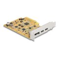 Delock 90161, PCIe, DisplayPort, USB Typ-C, PCIe 3.0, Metallisch, Gelb, 1 Stück(e), DisplayPort