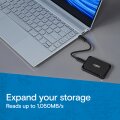 Crucial X9 2TB Portable SSD - 2 TB - 3.2 Gen 2 (3.1 Gen 2) - 1050 MB/s - Schwarz