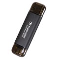Transcend ESD310C - 256 GB - USB Typ-A auf USB Typ-C - USB 3.2 Gen 2x2 - 1050 MB/s - Schwarz