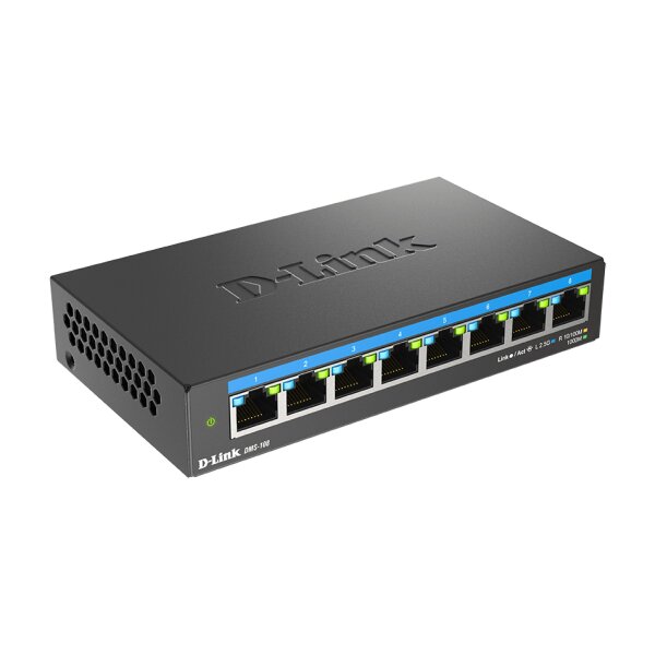 D-Link 8-Port 2.5G Multi-Gigabit Desktop Switch - Unmanaged - L2 - 2.5G Ethernet (100/1000/2500)