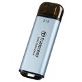Transcend ESD300 - 2 TB - USB Typ-A auf USB Typ-C - USB 3.2 Gen 2x2 - 1050 MB/s - Blau