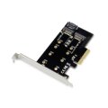 Conceptronic EMRICK 2-in-1-M.2-SSD-PCIe-Adapter SATA AHCI NVMe - PCIe - M.2 - PCIe 3.0 - Passiv - China - JMB585