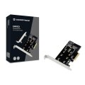 Conceptronic EMRICK 2-in-1-M.2-SSD-PCIe-Adapter SATA AHCI NVMe - PCIe - M.2 - PCIe 3.0 - Passiv - China - JMB585