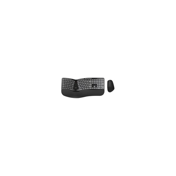 Conceptronic Wireless Keyboard+Mouse ergo Layout US sw - Tastatur - 1.600 dpi