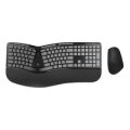Conceptronic Wireless Keyboard+Mouse ergo Layout US sw - Tastatur - 1.600 dpi