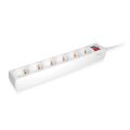 Equip 6fach Verteiler mit Schalter Mehrfachsteckdose Schuko - 1,5 m - Drinnen - Typ F - Type F (CEE 7/4) - 1,5 mm² - Kunststoff