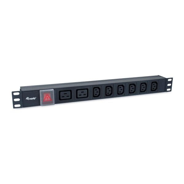 Equip Steckdosenleiste 19" 1HE 8fach IEC C20 Alu. Sch - Steckdosenleiste - 1,8 m