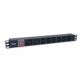 Equip Steckdosenleiste 19" 1HE 8fach IEC C20 Alu. Sch - Steckdosenleiste - 1,8 m