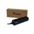 Equip 4-Anschluß Steckdosenleiste - 1,1 m - Typ F - Schwarz - 4 AC-Ausgänge - 100 - 240 V - 50 - 60 Hz