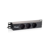 Equip 333299, 1U, Kunststoff, Schwarz, 3 AC-Ausgänge, 1,5 m, 250 V