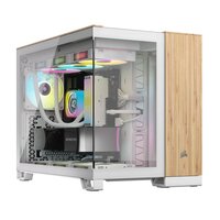 Corsair Geh mATX 2500X Tempered Glass White/Bamboo Wood -...