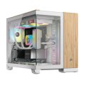 Corsair Geh mATX 2500X Tempered Glass White/Bamboo Wood - Tower - ATX