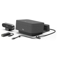Logitech Logi Dock Focus Room kit Teams, Persönliches Videokonferenzsystem, 4K Ultra HD, 90 fps, 5x, Graphit