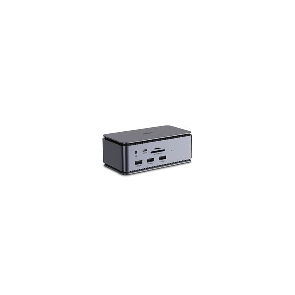 Lindy 43372 - Andocken - USB4 - 100 W - 3,5 mm - 1000 Mbit/s - Anthrazit