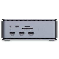 Lindy 43372, Andocken, USB4, 100 W, 3,5 mm, 1000 Mbit/s, Anthrazit