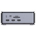 Lindy 43372 - Andocken - USB4 - 100 W - 3,5 mm - 1000 Mbit/s - Anthrazit