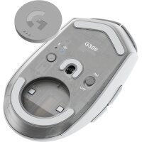 Logitech G G309, rechts, Optisch, RF Wireless + Bluetooth, 2560 DPI, 400 fps, Weiß