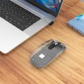 Manhattan Funkmaus USB-A RGB LED schwarz transparent - Maus - 1.600 dpi