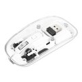 Manhattan Funkmaus USB-A RGB LED weiß transparent - Maus - 1.600 dpi