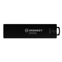 Kingston IronKey 128GB D500S FIPS 140-3 Lvl 3 (ausstehend) AES-256 - 128 GB - USB Typ-A - 3.2 Gen 1 (3.1 Gen 1) - 260 MB/s - Kappe - Schwarz