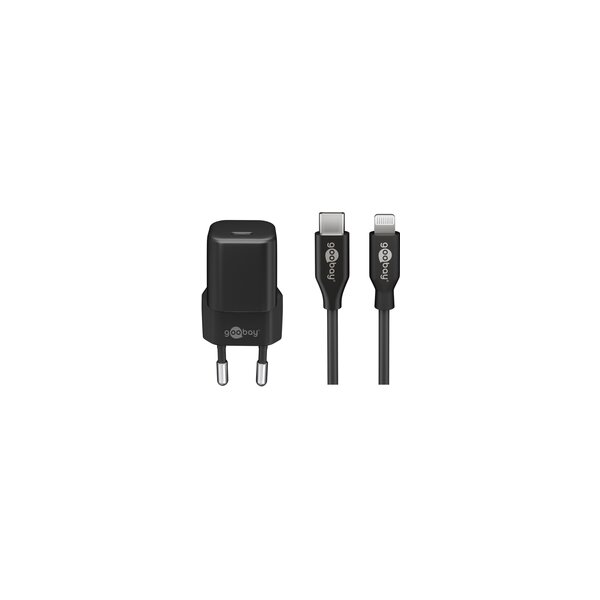 Goobay Lightning/USB-C PD-Ladeset 30 W - USB-C Netzteil 30 inklusive