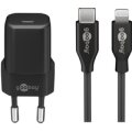 Goobay Lightning/USB-C PD-Ladeset 30 W - USB-C Netzteil 30 inklusive