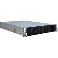 Inter-Tech IPC 2U-2412, Rack, Server, Schwarz, Silber, ATX, EATX, micro ATX, Mini-ITX, SSI EEB, Metall, 2U