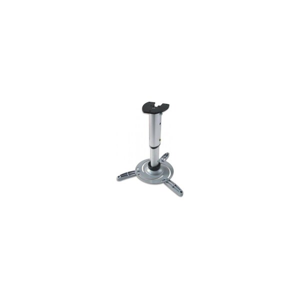 Techly Universal-Deckenhalterung für Beamer, ausziehbar, 60-102 cm, Silber