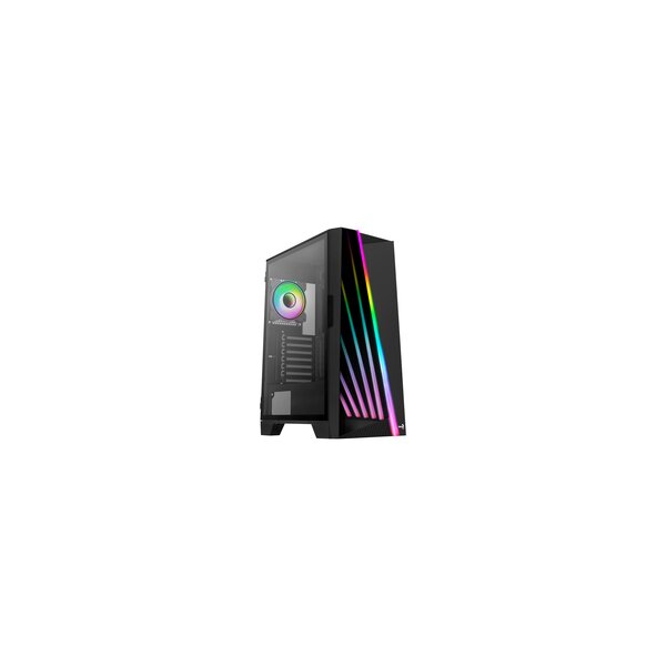 AEROCOOL ADVANCED TECHNOLOGIES Aerocool Mirage - Midi Tower - PC - Schwarz - ATX - micro ATX - Mini-ITX - ABS - SPCC - Gehärtetes Glas - Blau - Grün - Rot