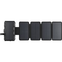 SANDBERG Solar 5-Panel Powerbank 27000, 27000 mAh, Programmable Power Supply (PPS), Kabelloses Aufladen, Schwarz