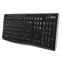 Logitech LGT-K270-US, Volle Größe (100%), Kabellos, RF Wireless, QWERTY, Schwarz