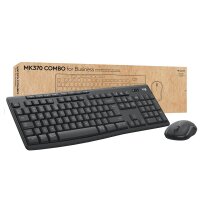 Logitech MK370 Combo for Business, Kabellos, RF Wireless + Bluetooth, Membran Key Switch, AZERTY, Graphit, Maus enthalten