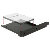 Delock 18212 - Universal - HDD-Käfig - Metall - Schwarz - 6,35 cm (2.5 Zoll)