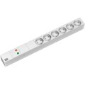 Bachmann 5x Schuko - 2m - 2 m - Typ F - Kunststoff - Grau - Kunststoff - 6 AC-Ausgänge