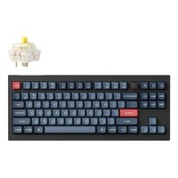 Keychron V3 Max schwarz/blaugrau DE-Layout Gateron Jupiter Banana Hot-Swap