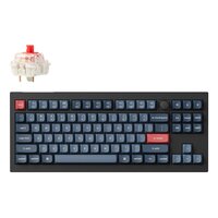 Keychron V3 Max schwarz/blaugrau DE-Layout Gateron Jupiter Red Hot-Swap