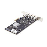 StarTech.com 4-Port USB PCIe Karte, USB 3.2 5Gbps, PCI Express 2.0 Karte mit 4 unabhängigen USB-Controllern, 4 USB 3.2 Typ-A Anschlüsse, PCIe 3.0/4.0, Windows/macOS/Linux, PCIe, USB 3.2 Gen 1 (3.1 Gen 1), Full-height / Low-profile, PCI 2.0, SATA 15-Pin, S