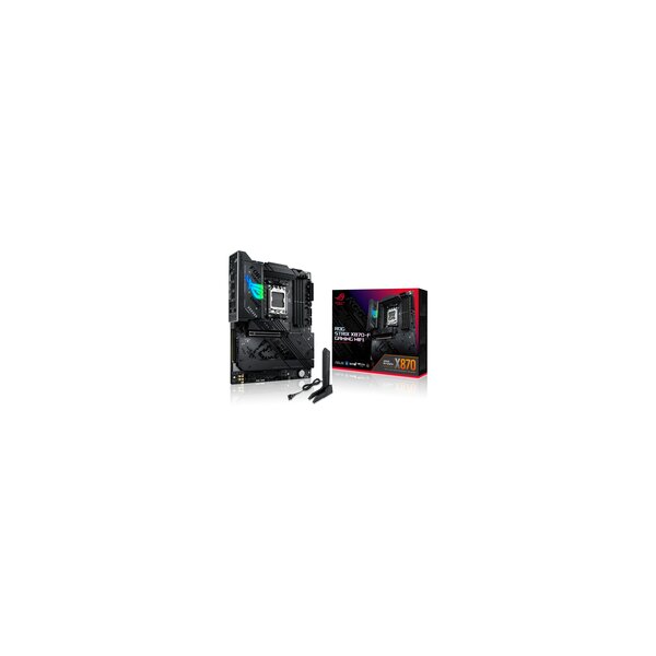 ASUS ROG STRIX X870-F GAMING WIFI, AMD, Sockel AM5, AMD Ryzen 7000 Series, AMD Ryzen 8000 Series, AMD Ryzen 9000 Series, DDR5-SDRAM, 192 GB, DIMM - Mainboard - AMD Sockel AM5 (Ryzen Zen4)