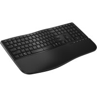 HP 685 Comfort Dual-Mode Keyboard, Volle Größe (100%), Kabellos, RF Wireless + Bluetooth, Membran Key Switch, Schwarz