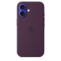 Apple iPhone 16 Silikon Case mit MagSafe – Pflaume, Cover, Apple, iPhone 16, 15,5 cm (6.1"), Plum colour