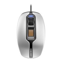 Cherry MC 4900 Kabelgebundene Fingerabdruck-Maus - Silber/ Schwarz USB - Beidhändig - Optisch - USB Typ-A - 1375 DPI - Schwarz - Silber