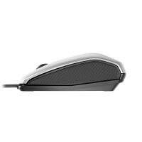 Cherry MC 4900 Kabelgebundene Fingerabdruck-Maus - Silber/ Schwarz USB - Beidhändig - Optisch - USB Typ-A - 1375 DPI - Schwarz - Silber