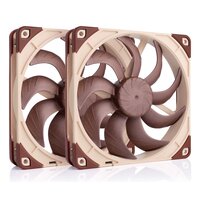 Noctua NF-A14x25 G2 PWM Sx2-PP - Gehäuseluefter - 140 mm Packung mit 2 - Gehäuse-Lüfter - 1.500 rpm
