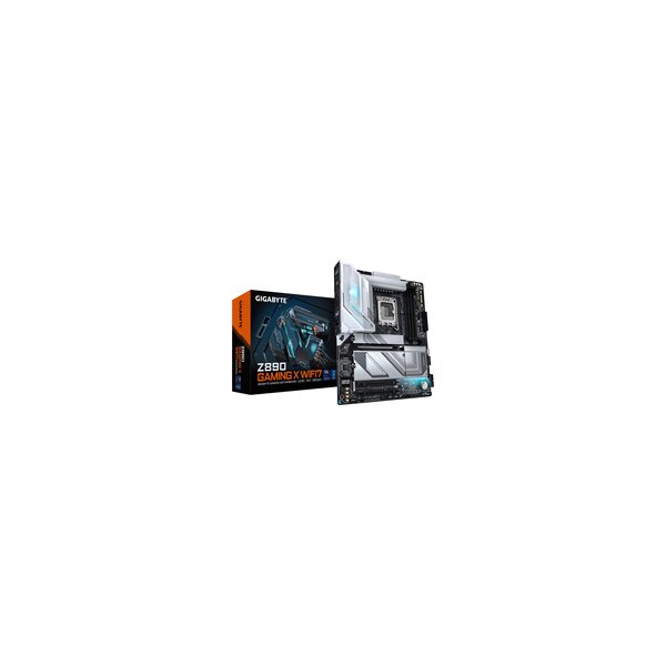 Gigabyte Z890 GAMING X WIFI7 Mainboard - Unterstützt Intel Core Ultra (Serie 2) CPUs, 16+1+2 Phasen VRM, bis zu 8800MHz DDR5 (OC), 1xPCIe 5.0+ 3xPCIe 4.0, Wi-Fi 7, 2.5GbE LAN, USB 4, Intel, LGA 1851 (Socket V1), Intel Core Ultra (Series 2), LGA 1851, 256
