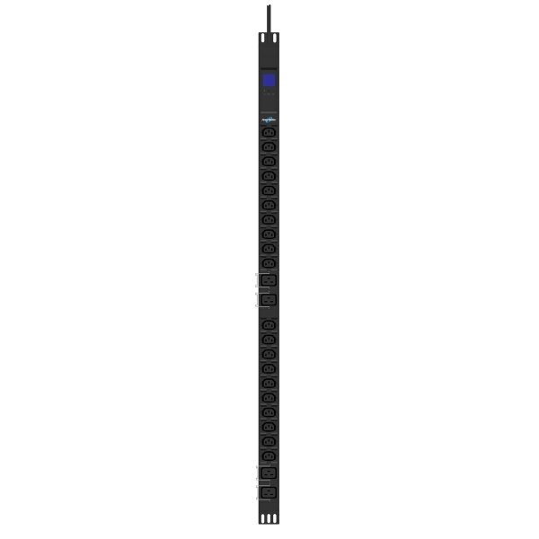 PowerWalker 10133028 - Messgerät - 0U - Senkrecht - Schwarz - 24 AC-Ausgänge - C13-Koppler - C19-Koppler