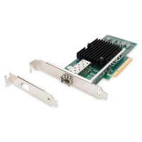 DIGITUS Single Port 10 Gigabit Ethernet Netzwerkkarte, SFP, PCI Express, Intel Chipsatz