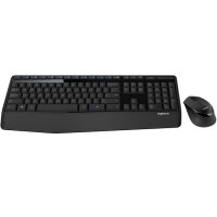Logitech Wireless Combo MK345, Volle Größe (100%), Kabellos, RF Wireless, Schwarz, Maus enthalten