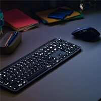 Logitech MX Keys combo for Business Gen 2, Kabellos, RF Wireless + Bluetooth, Scherenschalter, QWERTY, LED, Graphit